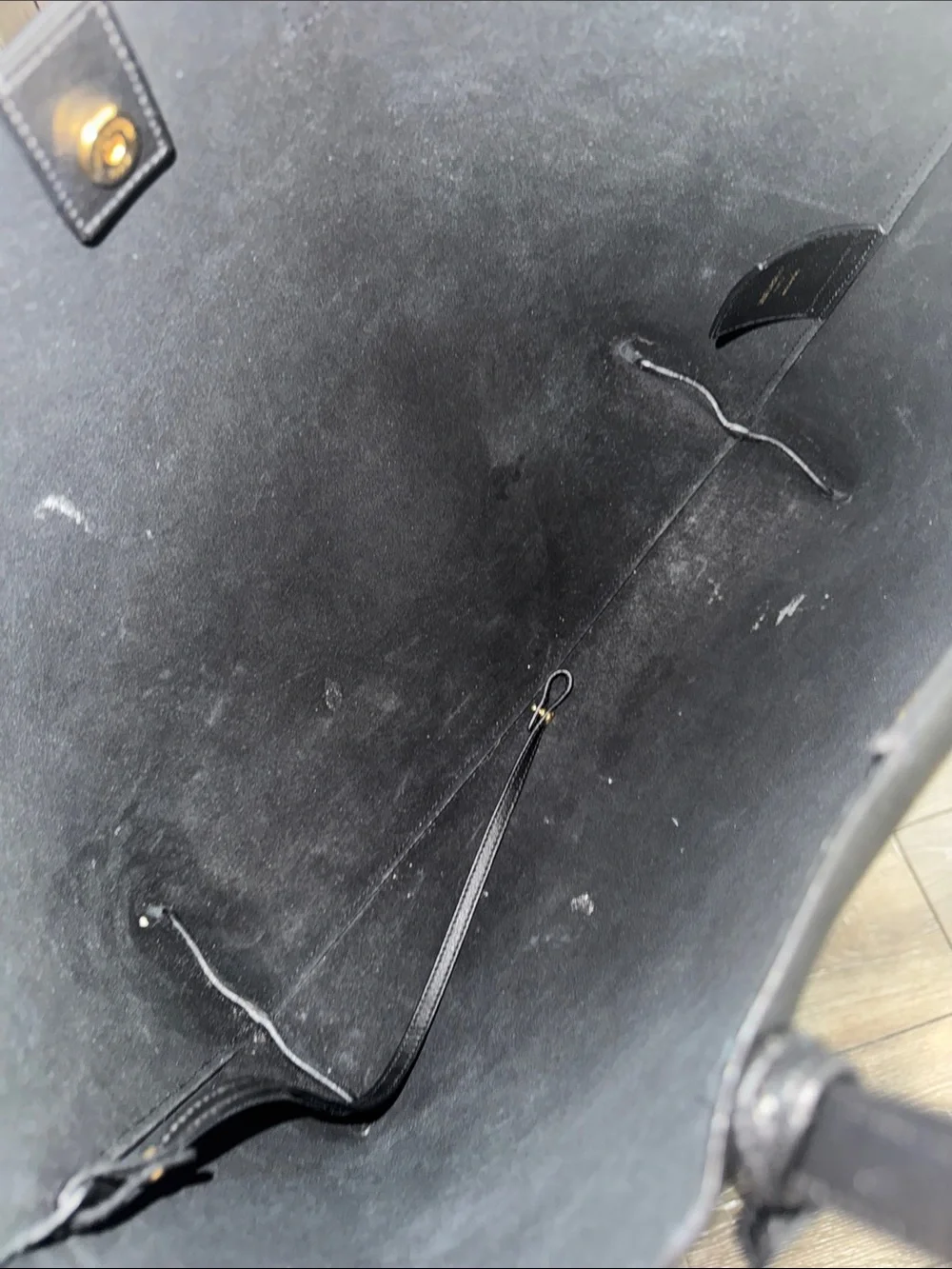 Authentic Black YSL Shopping Tote
